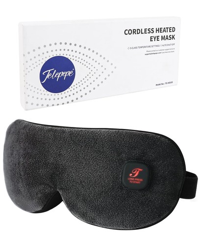 Heated eye mask cordless warm - heated,