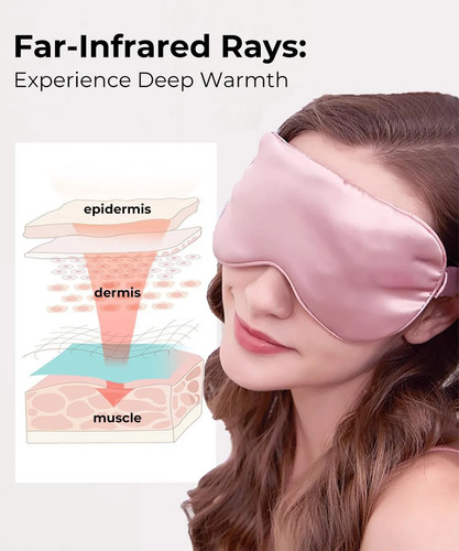 Pink heated eye mask - eye,