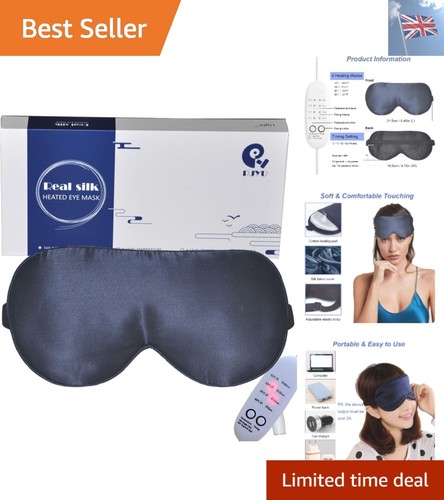 Portable silk heated eye mask - portable,