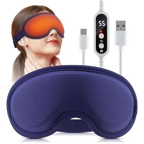 Usb heated eye mask vibration - heated,