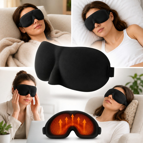Microwave heated eye mask - mask, for